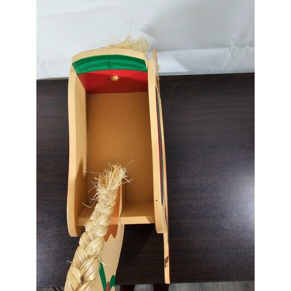 Hallmark Vintage Wooden Rocking Horse Christmas Centerpiece Card Holder 13" - Picture 11 of 13